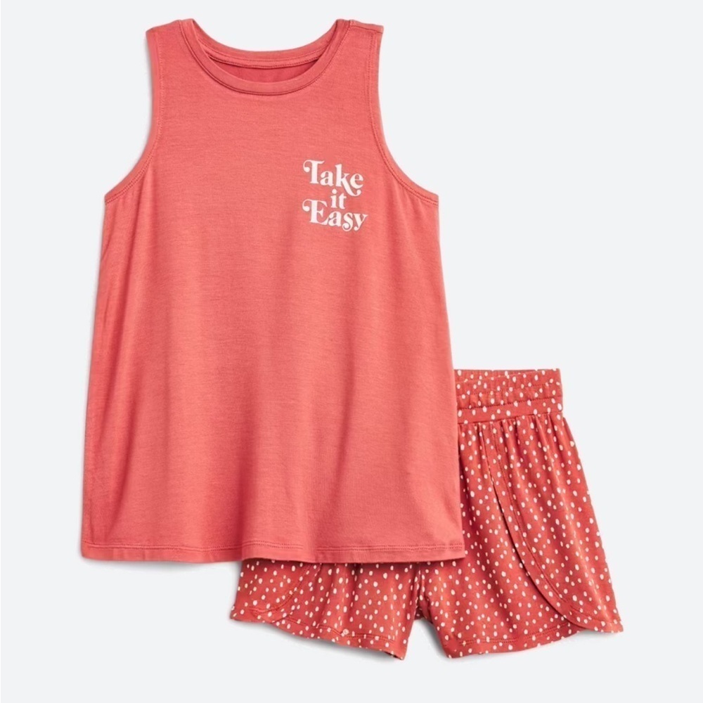 R+R - The Swing Tank & Tulip Knit Short Set. Size XL. Color Burnt Orange